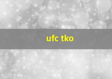 ufc tko